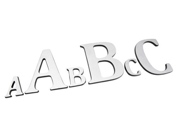 Letras de Aluminio Estilo Recto