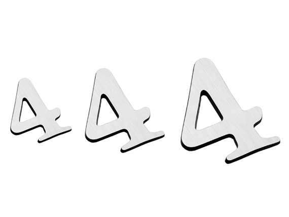 Números de Aluminio Estilo Curvo