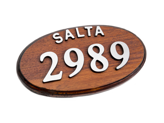 Placa Portanúmeros y portaletras