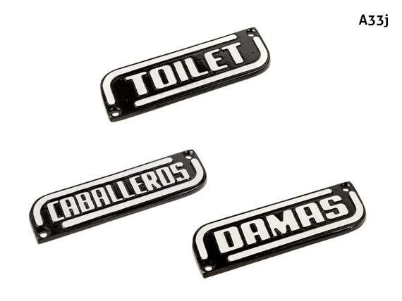 PLACAS DE ALUMINIO EN SOBRERELIEVE AUTOADHESIVAS PARA SEÑALIZACIÓN