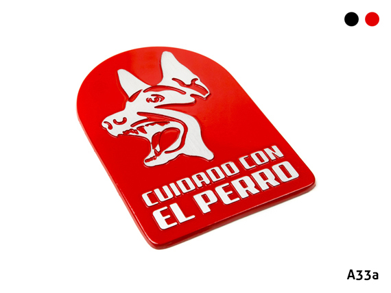 PLACAS DE ALUMINIO EN SOBRERELIEVE AUTOADHESIVAS PARA SEÑALIZACIÓN