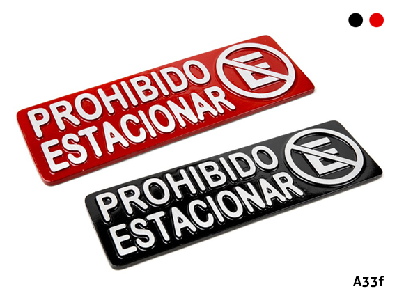 PLACAS DE ALUMINIO EN SOBRERELIEVE AUTOADHESIVAS PARA SEÑALIZACIÓN
